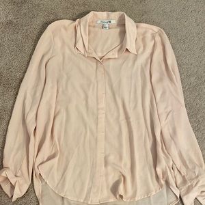 Forever 21 blush button down blouse